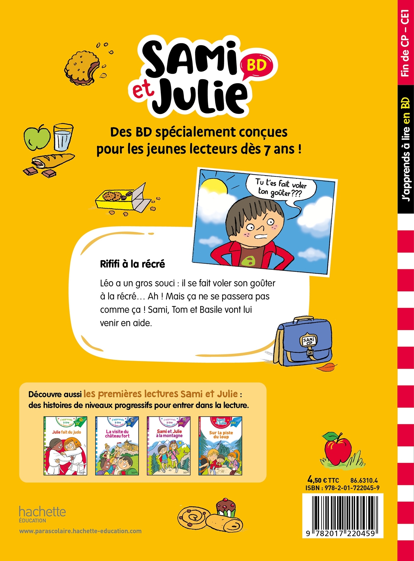 Sami et Julie BD Fin de CP-CE1 - Rififi à la récré - Sandra Lebrun, Loïc Audrain - HACHETTE EDUC