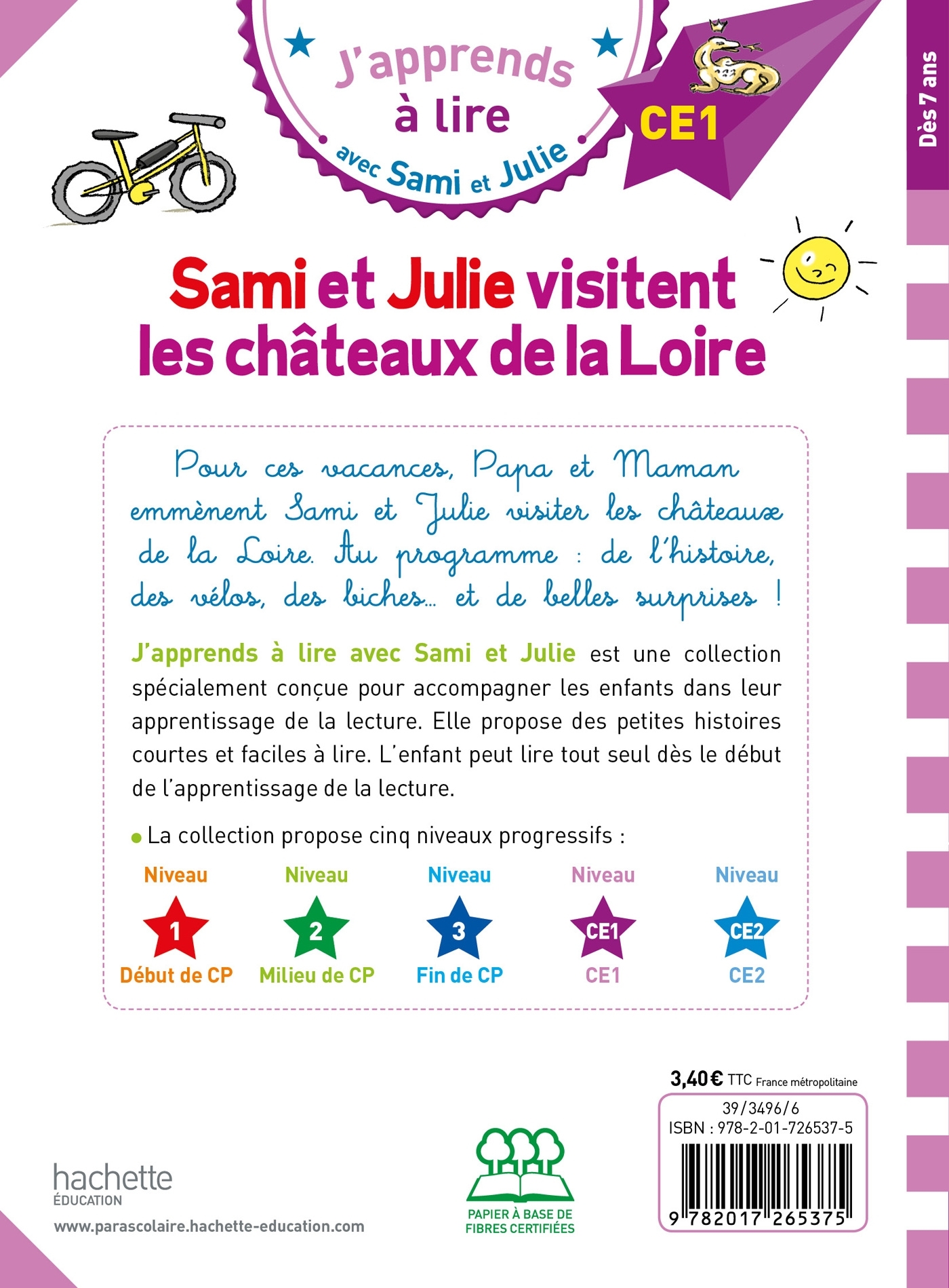 Sami et Julie CE1 Sami et Julie visitent les Châteaux de la Loire - Emmanuelle Massonaud - HACHETTE EDUC