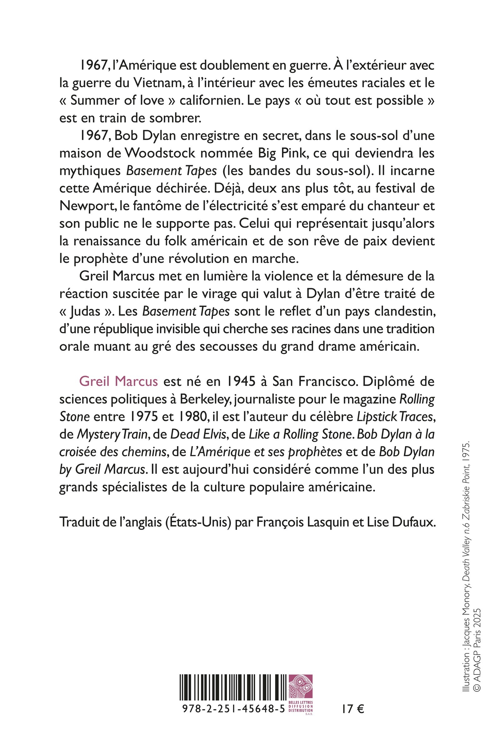 La République invisible - Greil Marcus - BELLES LETTRES