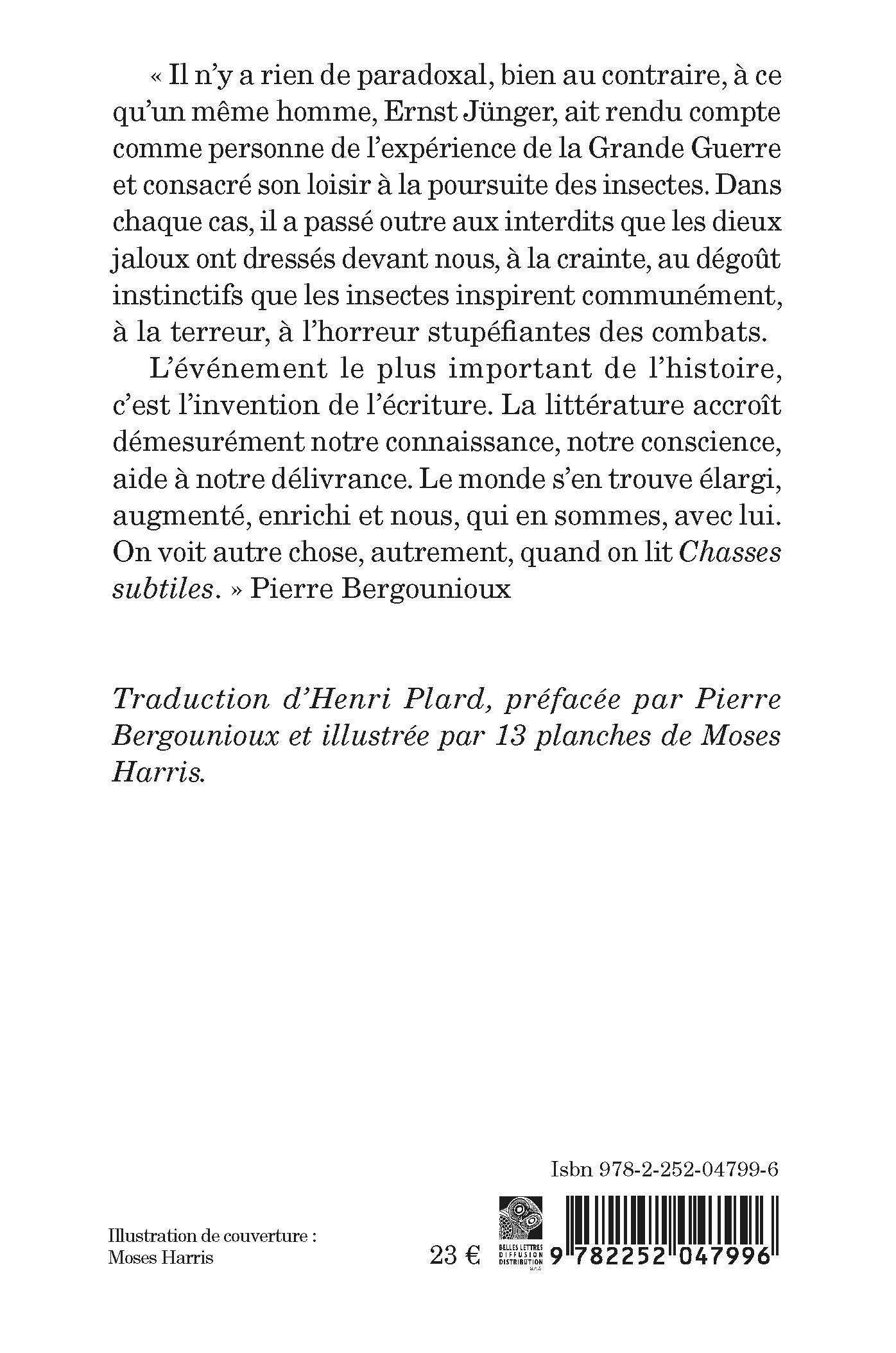 Chasses subtiles - Ernst Jünger, Pierre Bergounioux - KLINCKSIECK