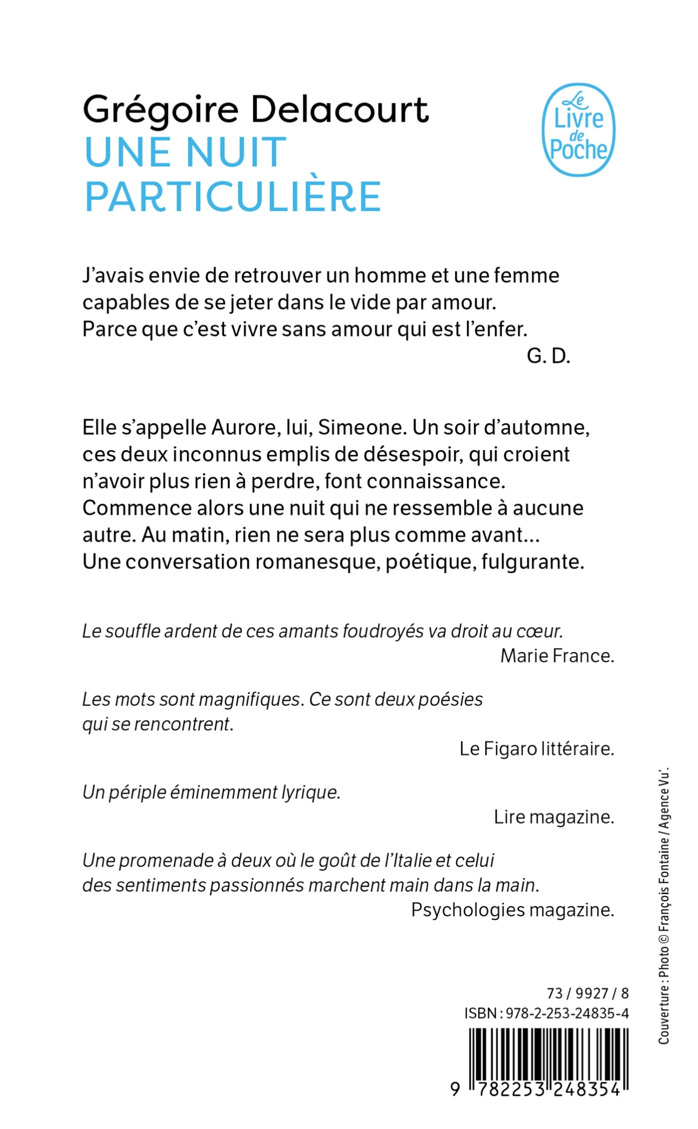 Une nuit particulière - Grégoire Delacourt - LGF