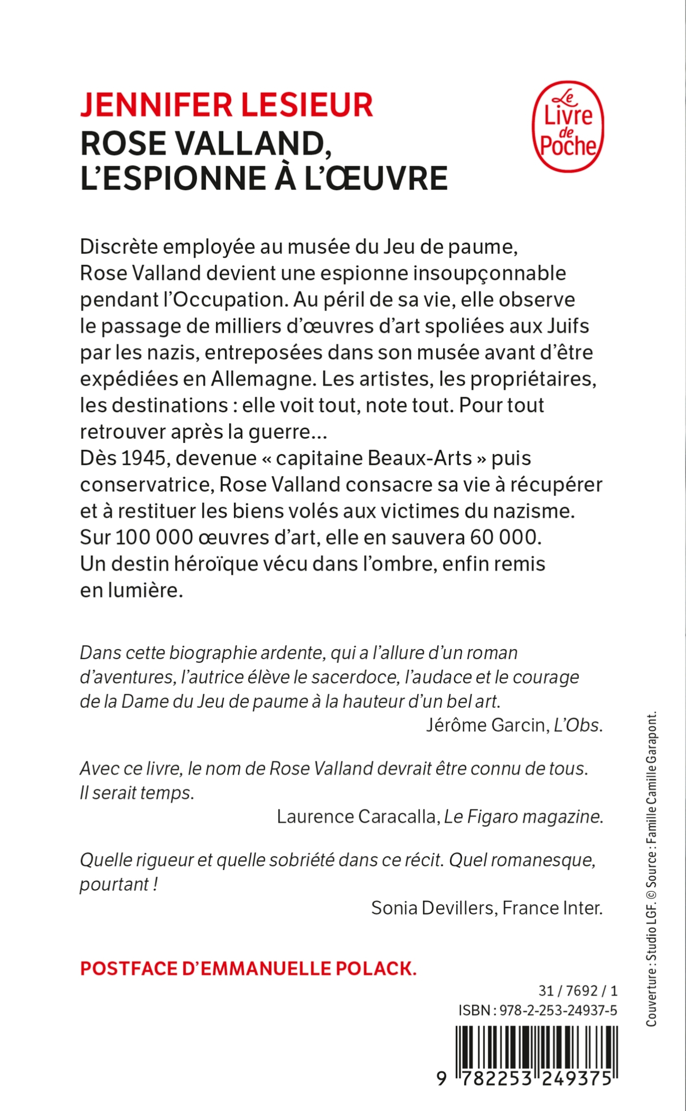 Rose Valland - Jennifer Lesieur - LGF