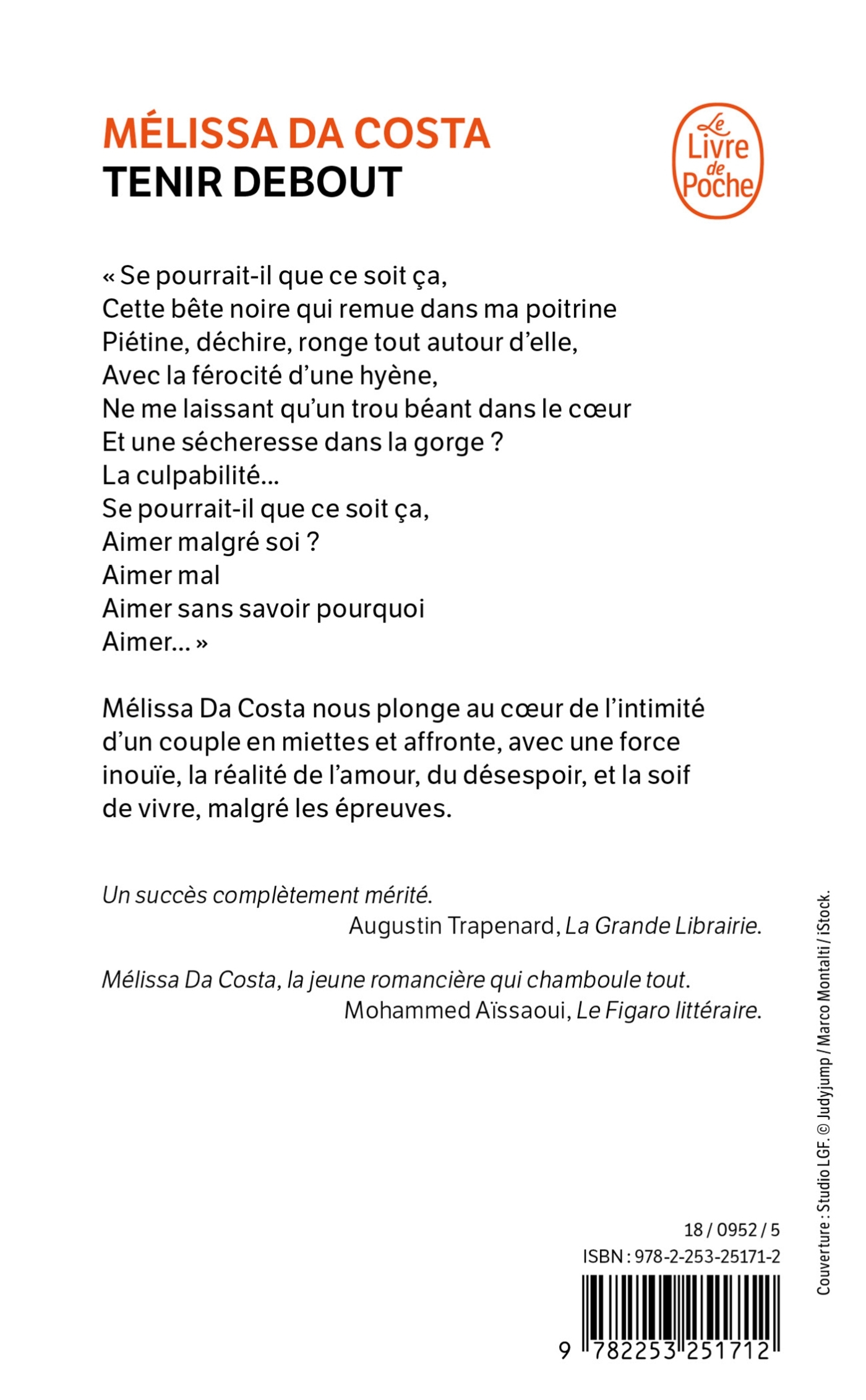 Tenir debout - Mélissa Da Costa - LGF