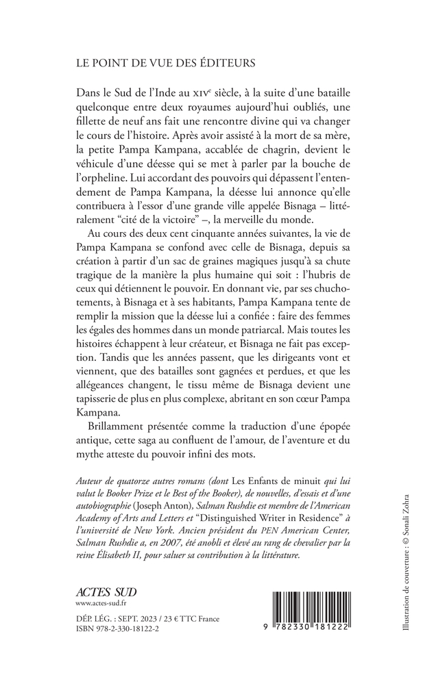 La Cité de la victoire - Salman Rushdie - ACTES SUD