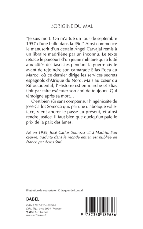 L'Origine du Mal - José Carlos Somoza - ACTES SUD