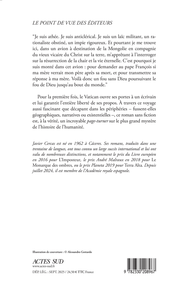 Le Fou de Dieu au bout du monde - Javier Cercas - ACTES SUD