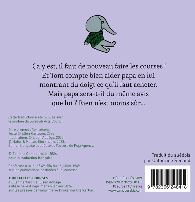 Tom fait les courses - Ellen KARLSSON - CAMBOURAKIS