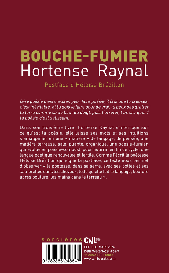 BOUCHE FUMIER - Hortense Raynal, Héloïse Brezillon - CAMBOURAKIS