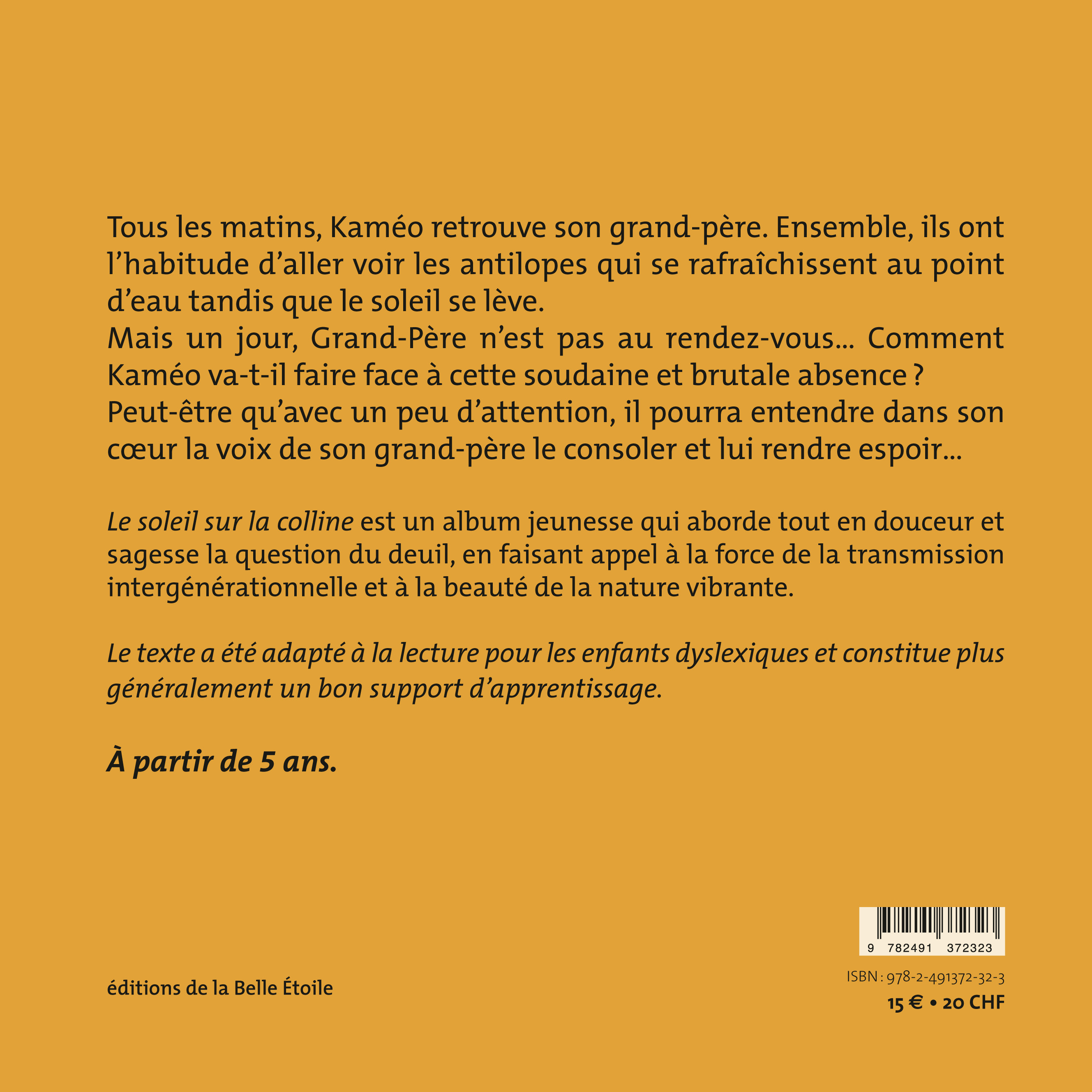 LE SOLEIL SUR LA COLLINE - Sandrine Beau - BELLE ETOILE