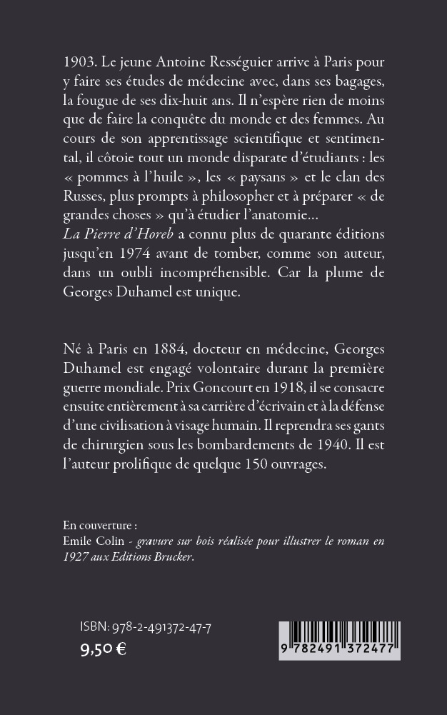 LA PIERRE D'HOREB - Georges Duhamel - BELLE ETOILE