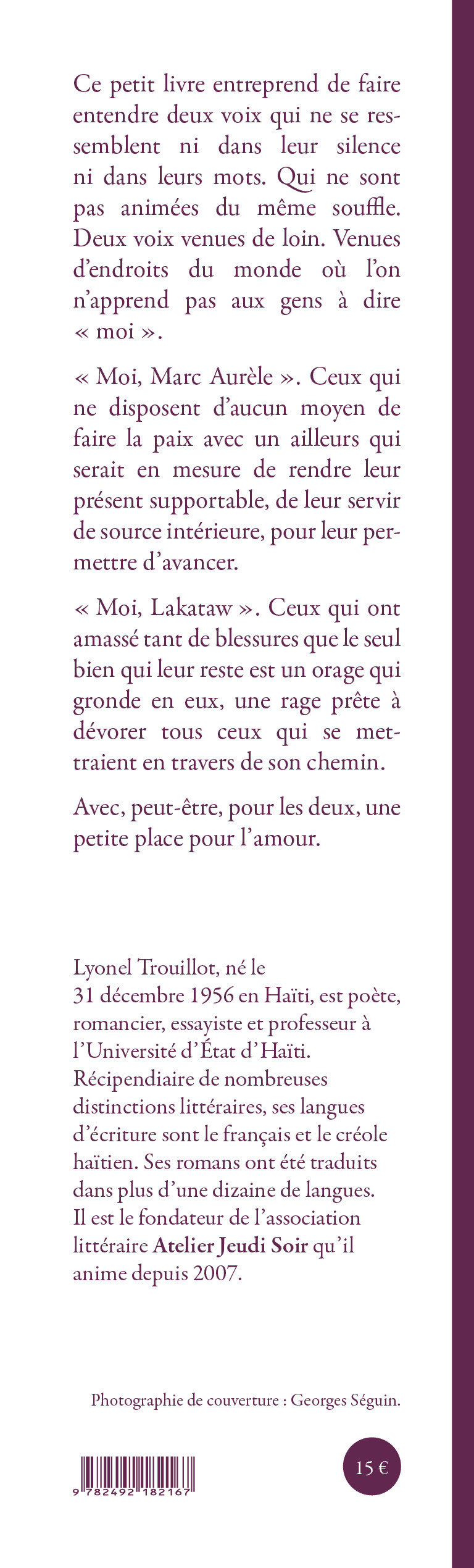 Moi  - Lyonel Trouillot - ATLANTIQUES DEC