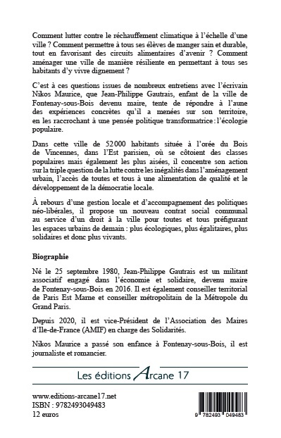 Fontenay-sous-Bois, territoire d'écologie populaire - Jean-Philippe GAUTRAIS - ARCANE 17