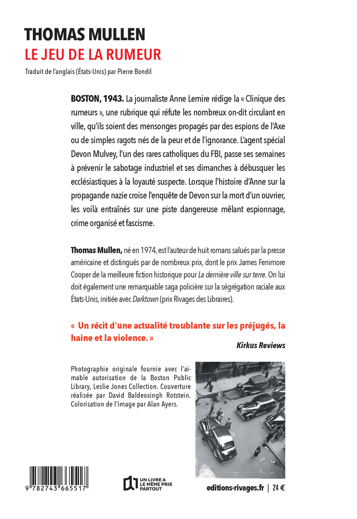 Le jeu de la rumeur - Thomas Mullen - RIVAGES