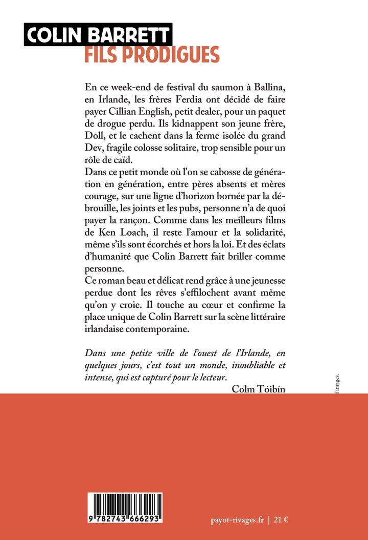 Fils prodigues - Colin Barrett - RIVAGES