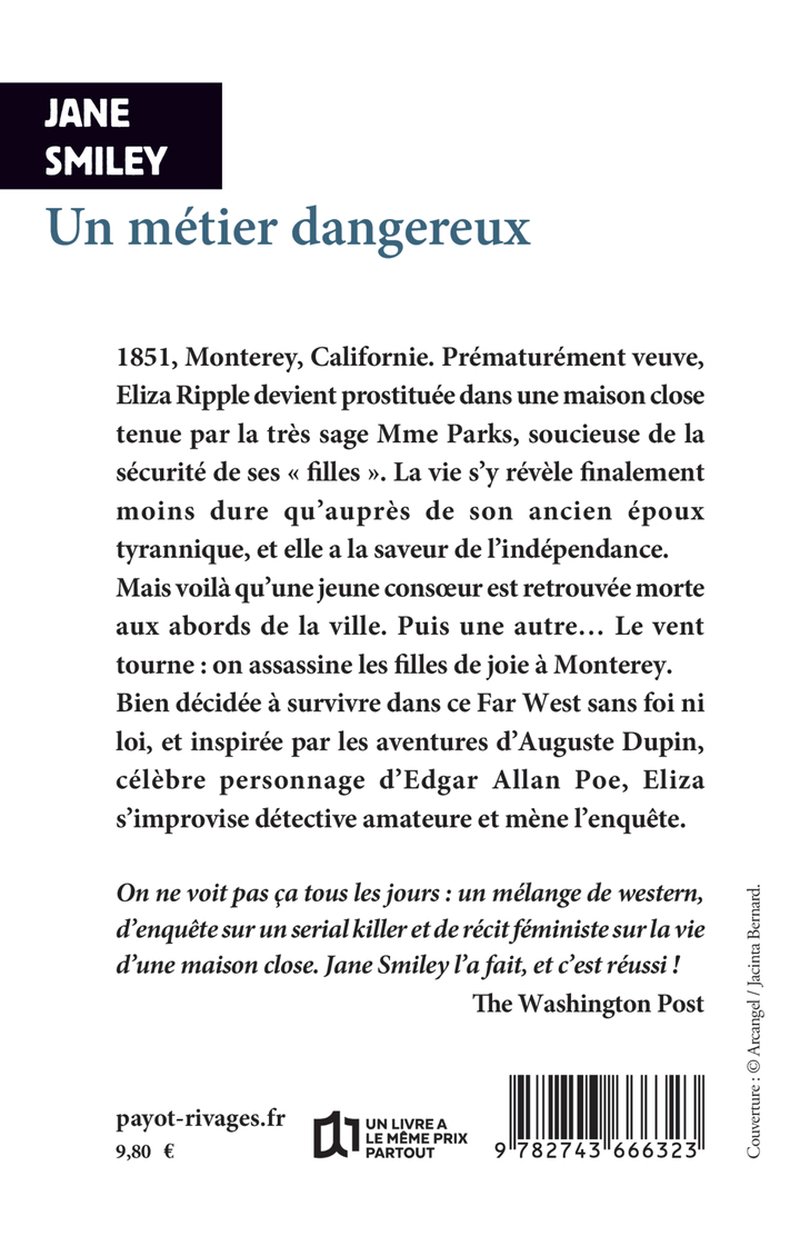 Un métier dangereux - Jane Smiley - RIVAGES