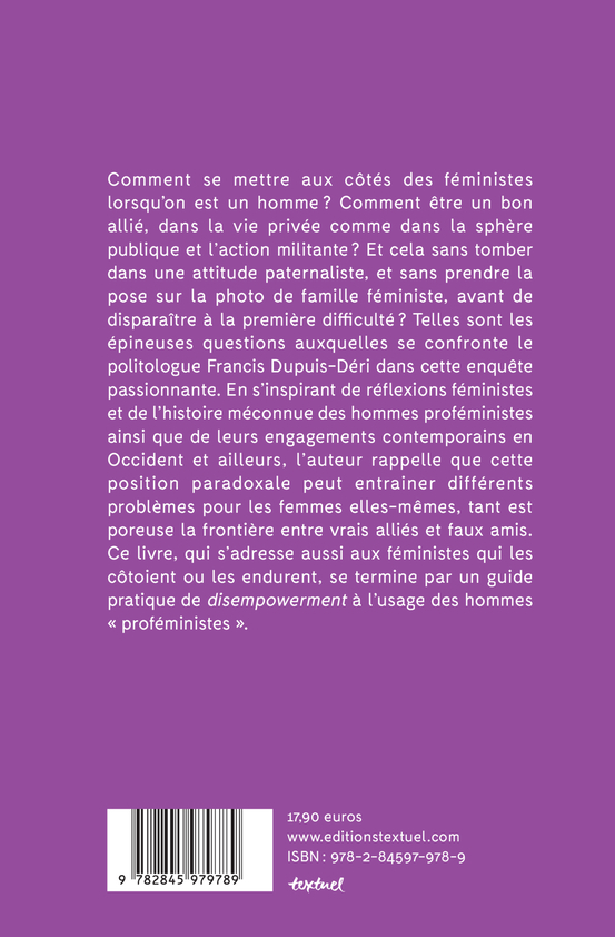 Les hommes et le féminisme - Francis DUPUIS-DERI - TEXTUEL