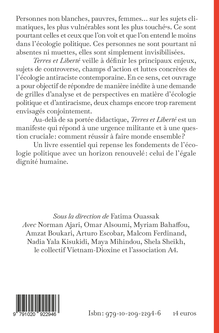 Terres et liberté -  Collectif, Fatima Ouassak - LIENS LIBERENT