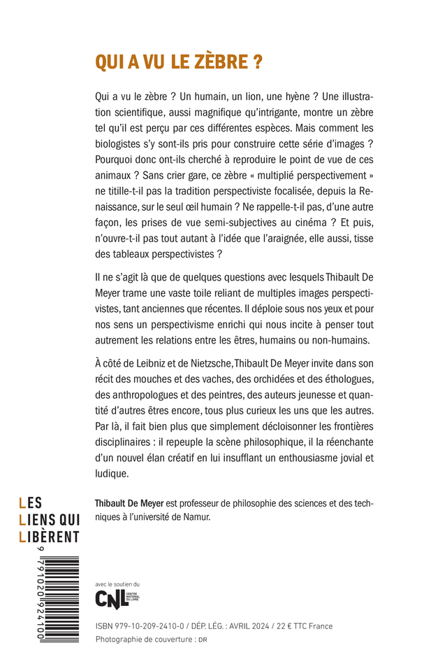 Qui a vu le zèbre ? - Thibault De meyer - LIENS LIBERENT