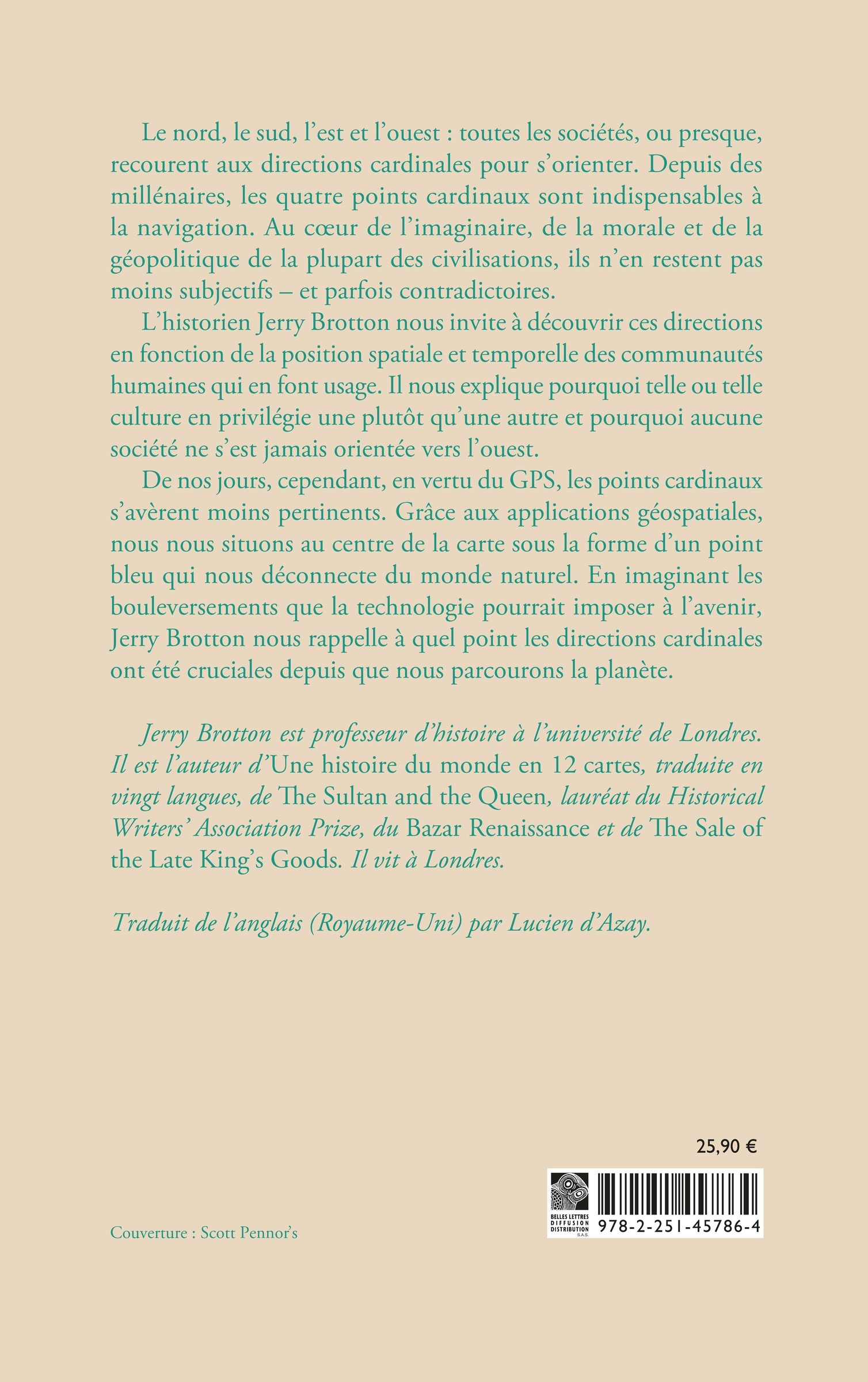 Les quatre points cardinaux - Jerry Brotton - BELLES LETTRES
