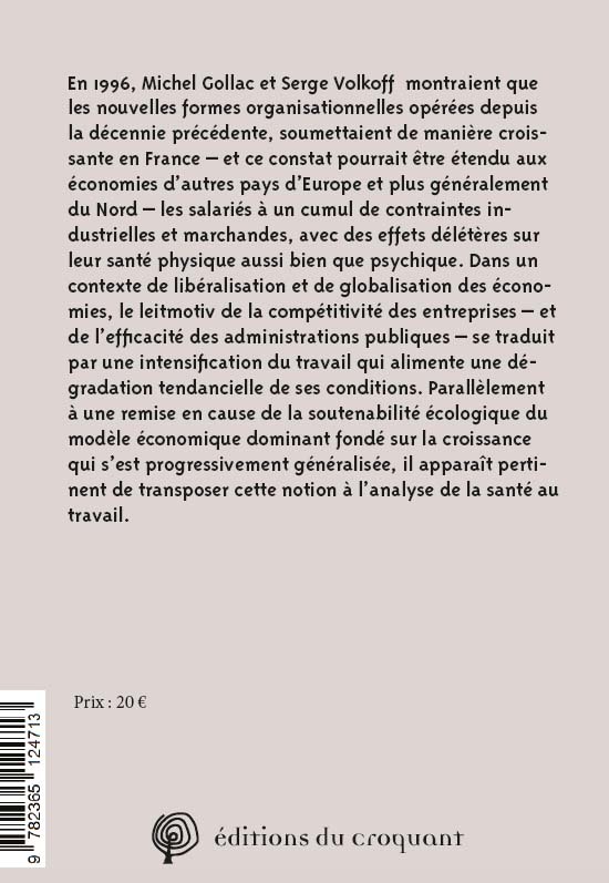 Contre l’insoutenabilité du travail - BRUGIERE FABIEN - CROQUANT