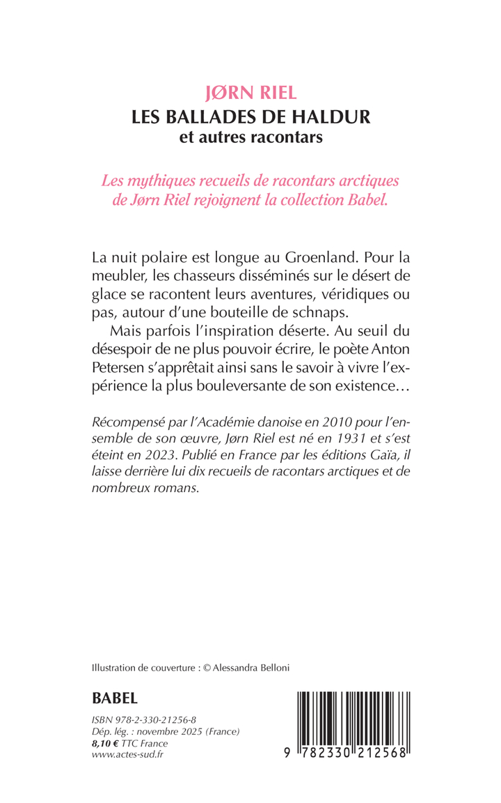 Les Ballades de Haldur -  RIEL JØRN/JUUL SUSANNE/SAINT BONNET BERNARD, Jørn Riel - ACTES SUD