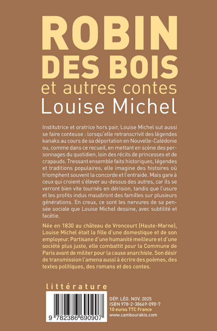 Robin des Bois et autres contes - Louise Michel - CAMBOURAKIS