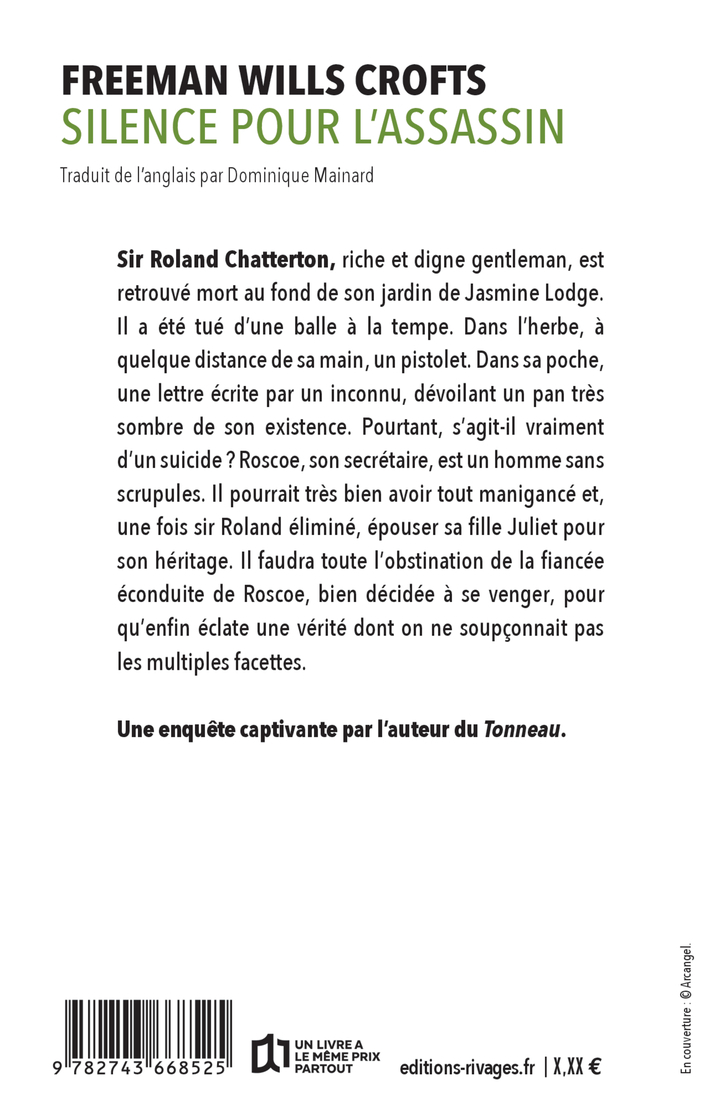 Silence pour l'assassin - F. W. Crofts - RIVAGES