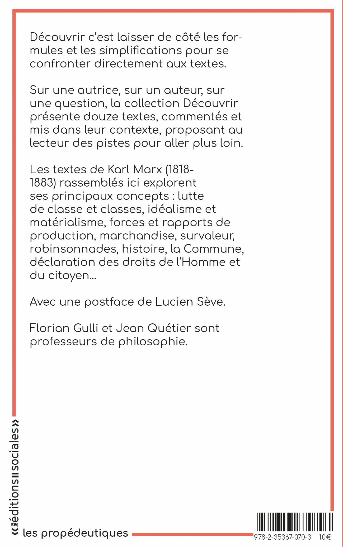 Découvrir Marx (NED 2020) - Florian Gulli, Jean Quétier - SOCIALES