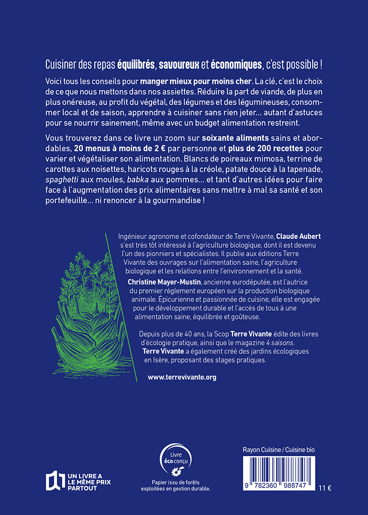 Manger sain pour trois fois rien - Nouvelle édition - Claude Aubert, Christine Mayer-Mustin - TERRE VIVANTE