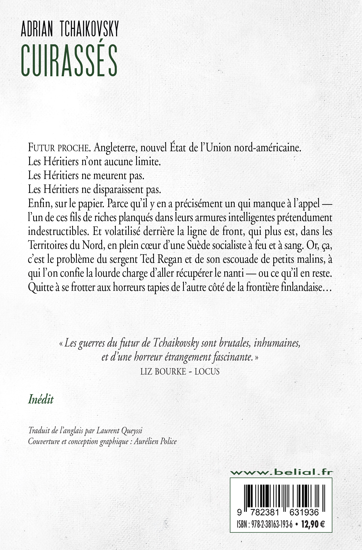 Cuirassés - Adrian Tchaikovsky - BELIAL