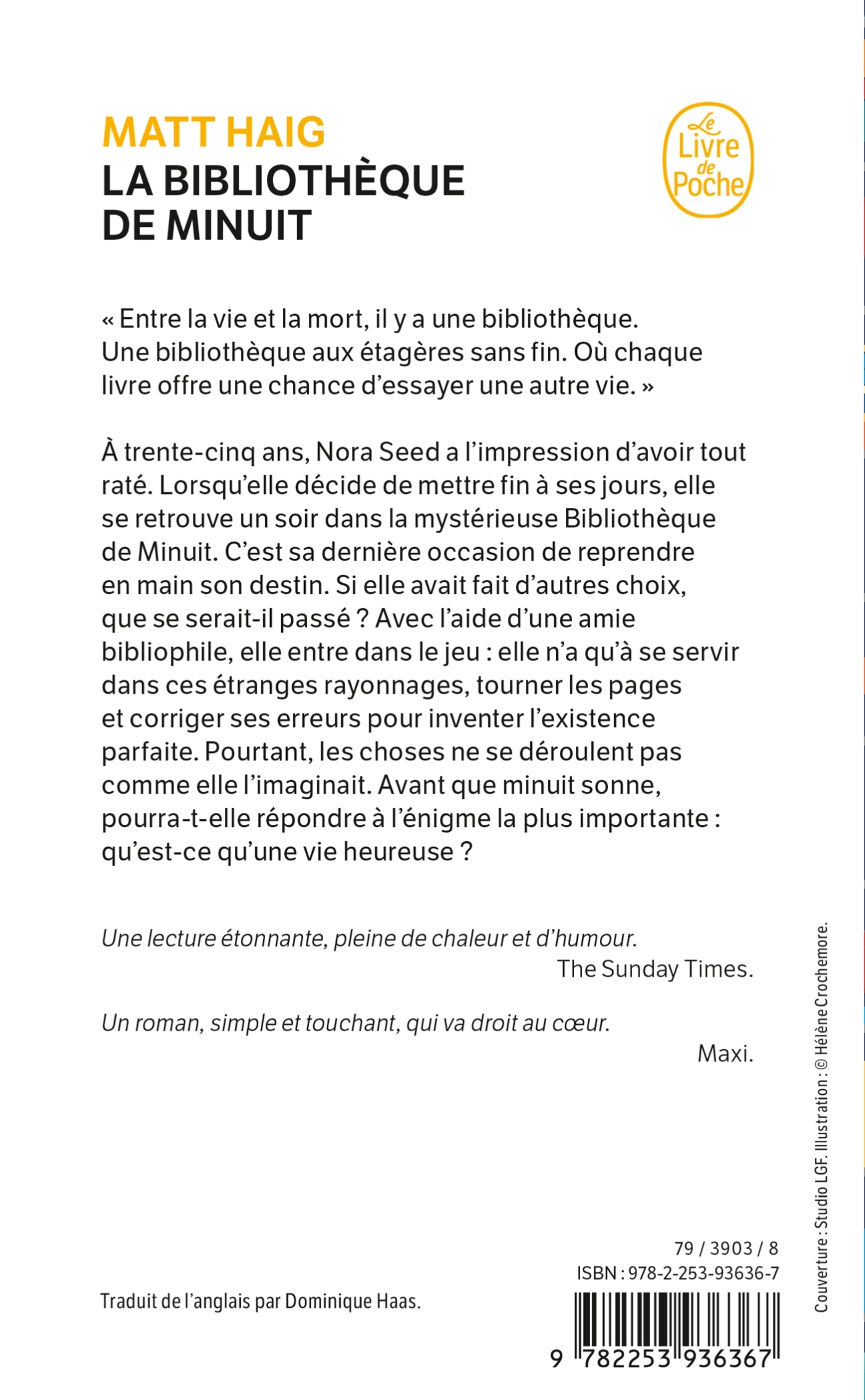 La Bibliothèque de minuit - Matt Haig - LGF