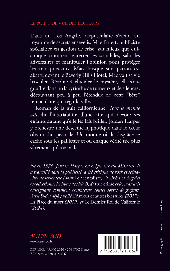 Tout le monde sait - Jordan Harper - ACTES SUD