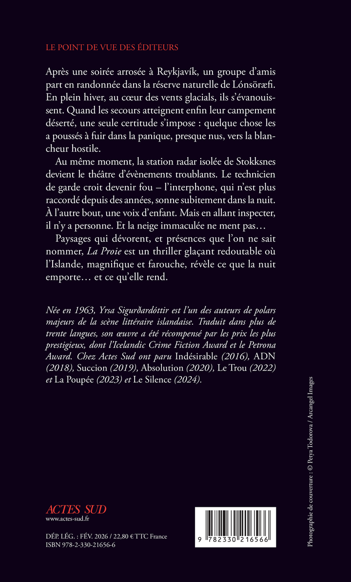 La Proie - Yrsa Sigurdardottir, Yrsa Sigurðardóttir - ACTES SUD