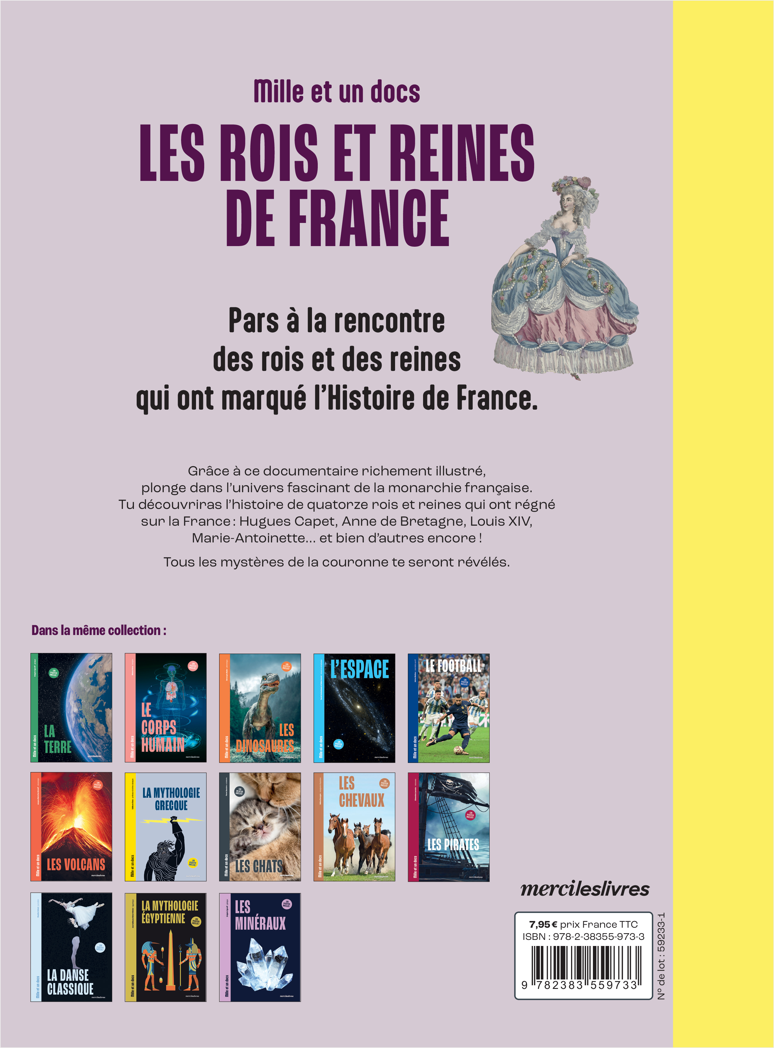 Les Rois et Reines de France - Mille et un docs - Laurenne Massy-Legrand - MERCILESLIVRES