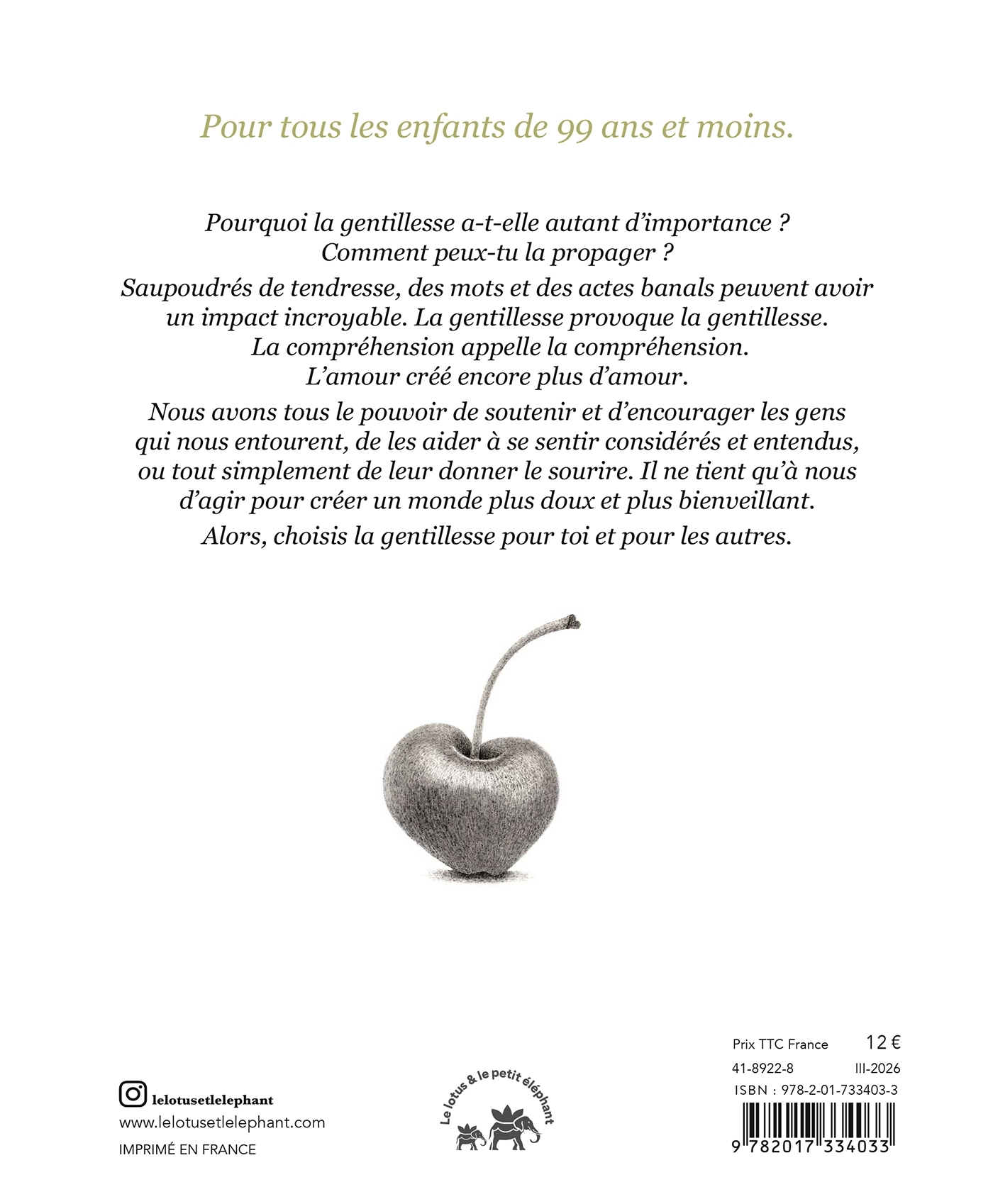 Choisir la gentillesse - Kobi Yamada - LOTUS ELEPHANT