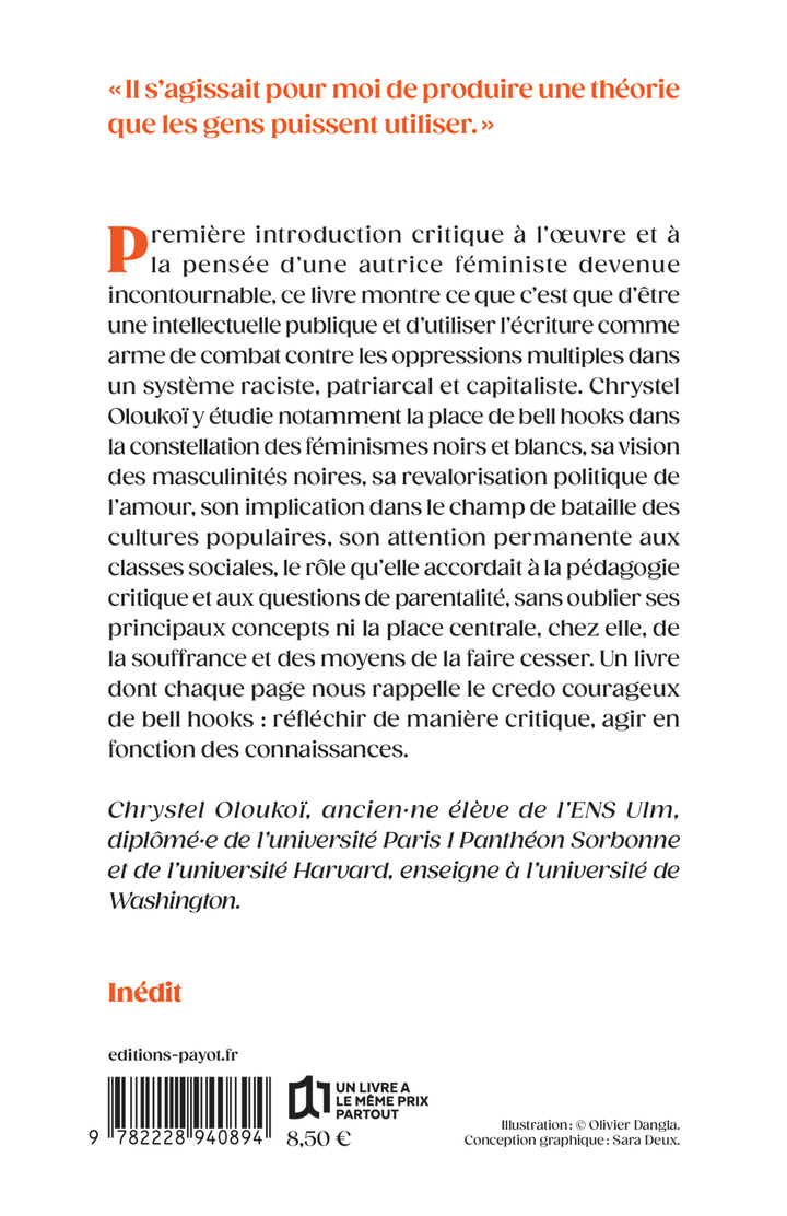 Penser, combattre, changer avec bell hooks - Chrystel Oloukoï - PAYOT