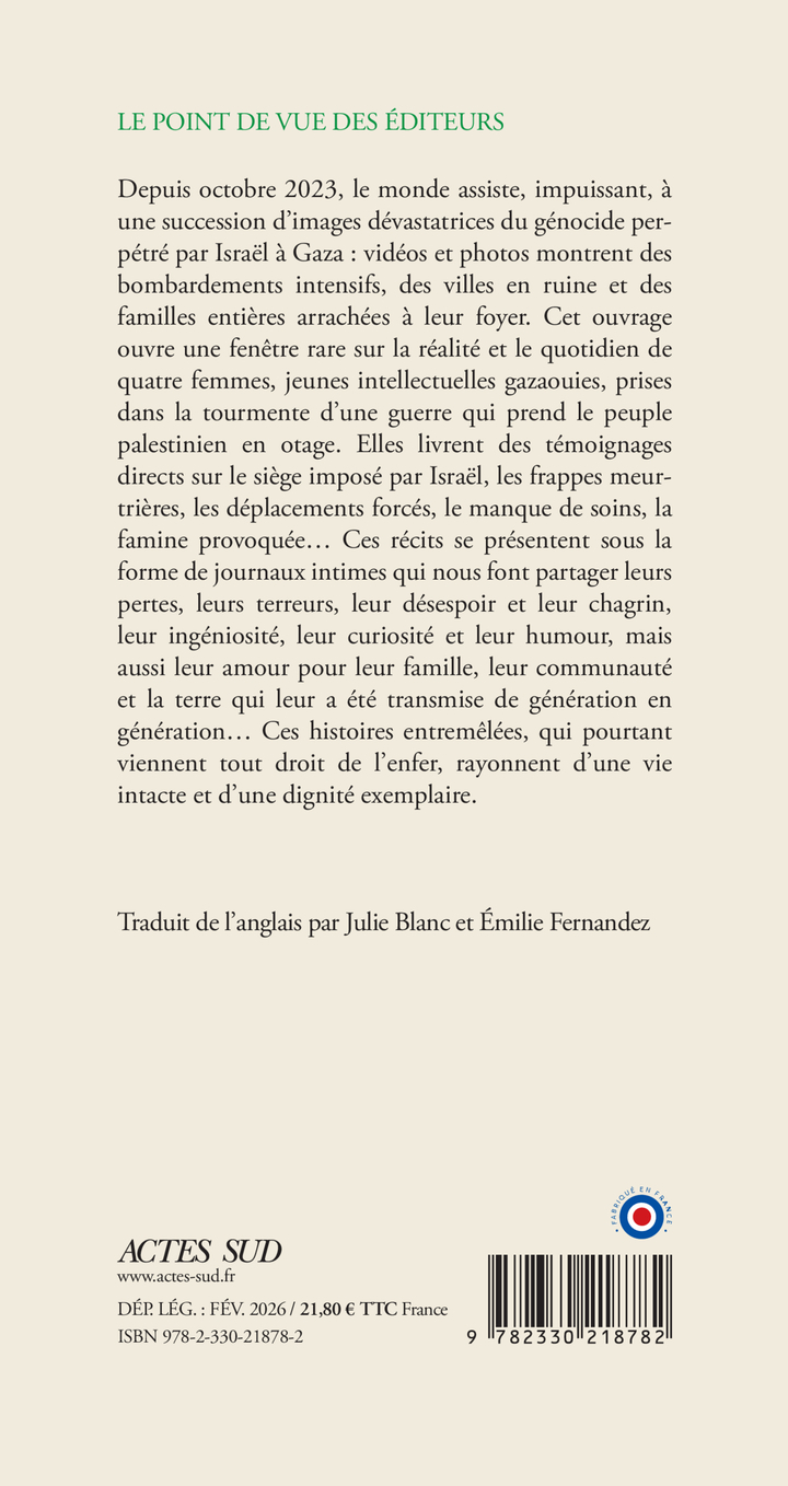 Gaza. Voix de la résistance -  BLANC JULIE/FERNANDEZ EMILIE/COLLECTIF - ACTES SUD