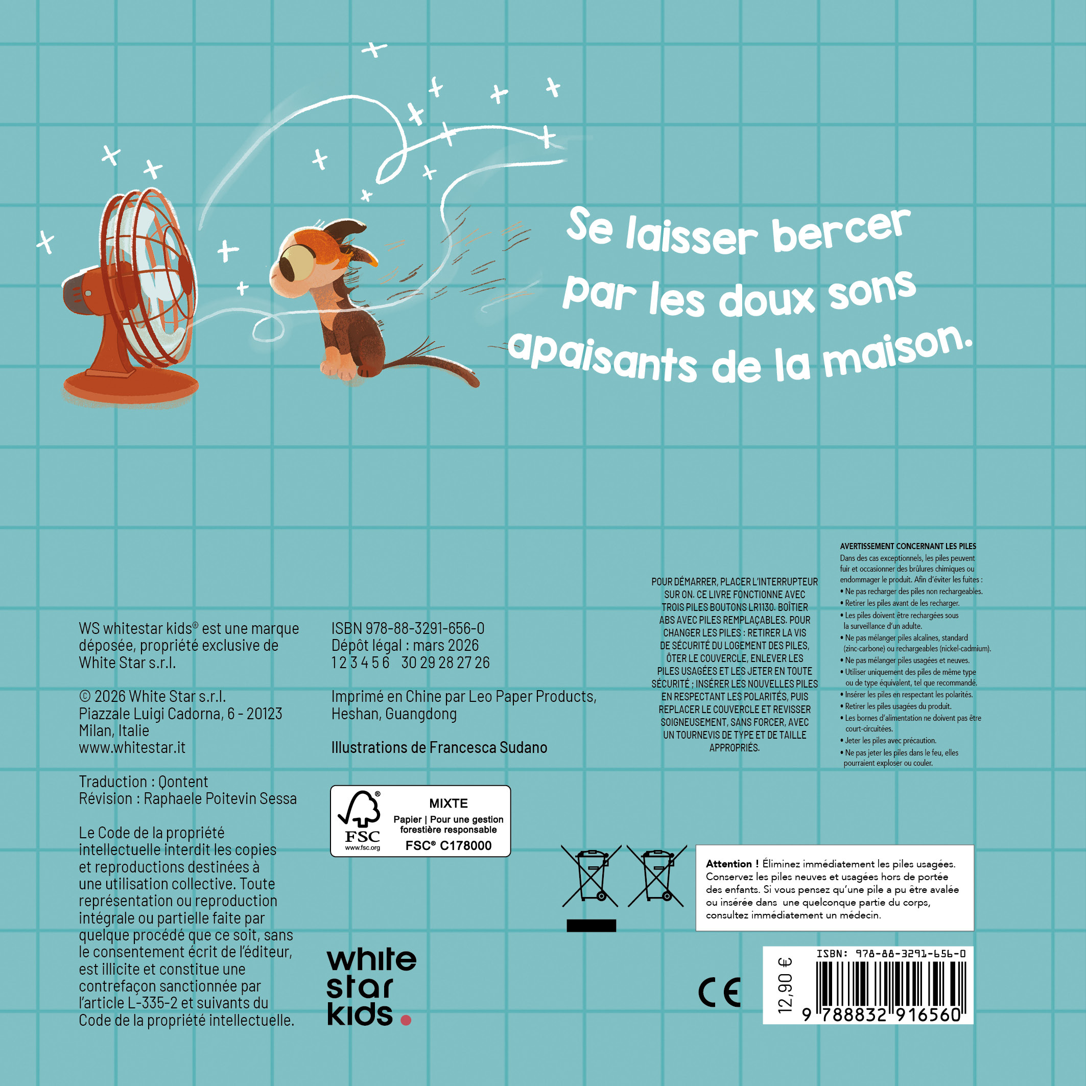 Douceur à la maison - Les livres des bruits blancs - Francesca Sudano - WHITE STAR KIDS