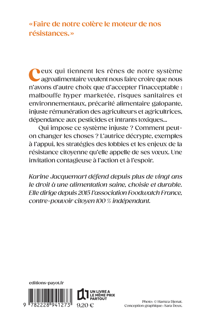 La démocratie commence dans notre assiette - Karine Jacquemart - PAYOT