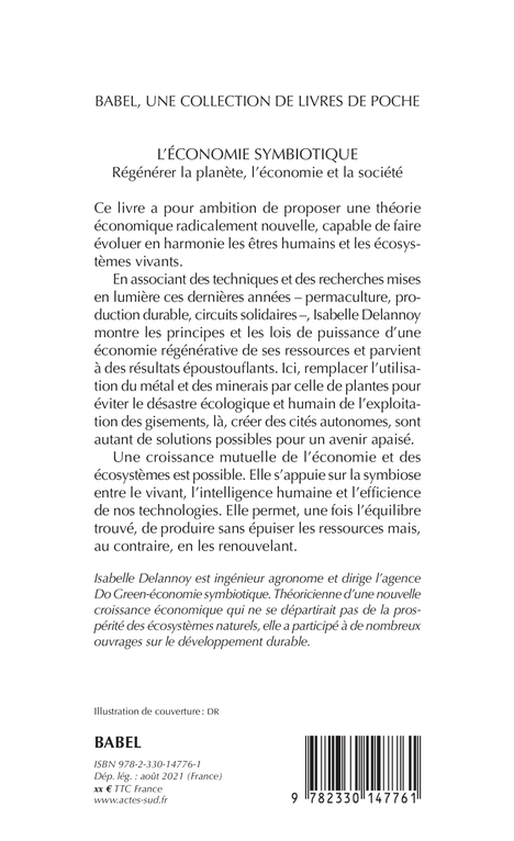 L'Économie symbiotique - Isabelle Delannoy, Dominique Bourg - ACTES SUD
