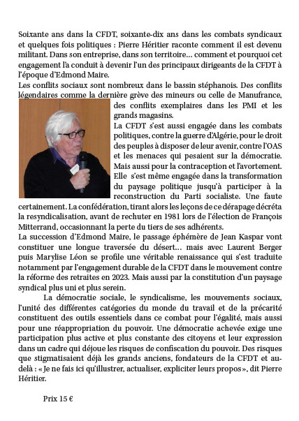 1964 Naissance de la CFDT - Pierre HERITIER - CROQUANT