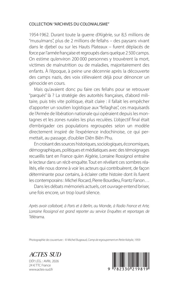 Une tragédie occultée de la guerre d'Algérie - Lorraine Rossignol - ACTES SUD