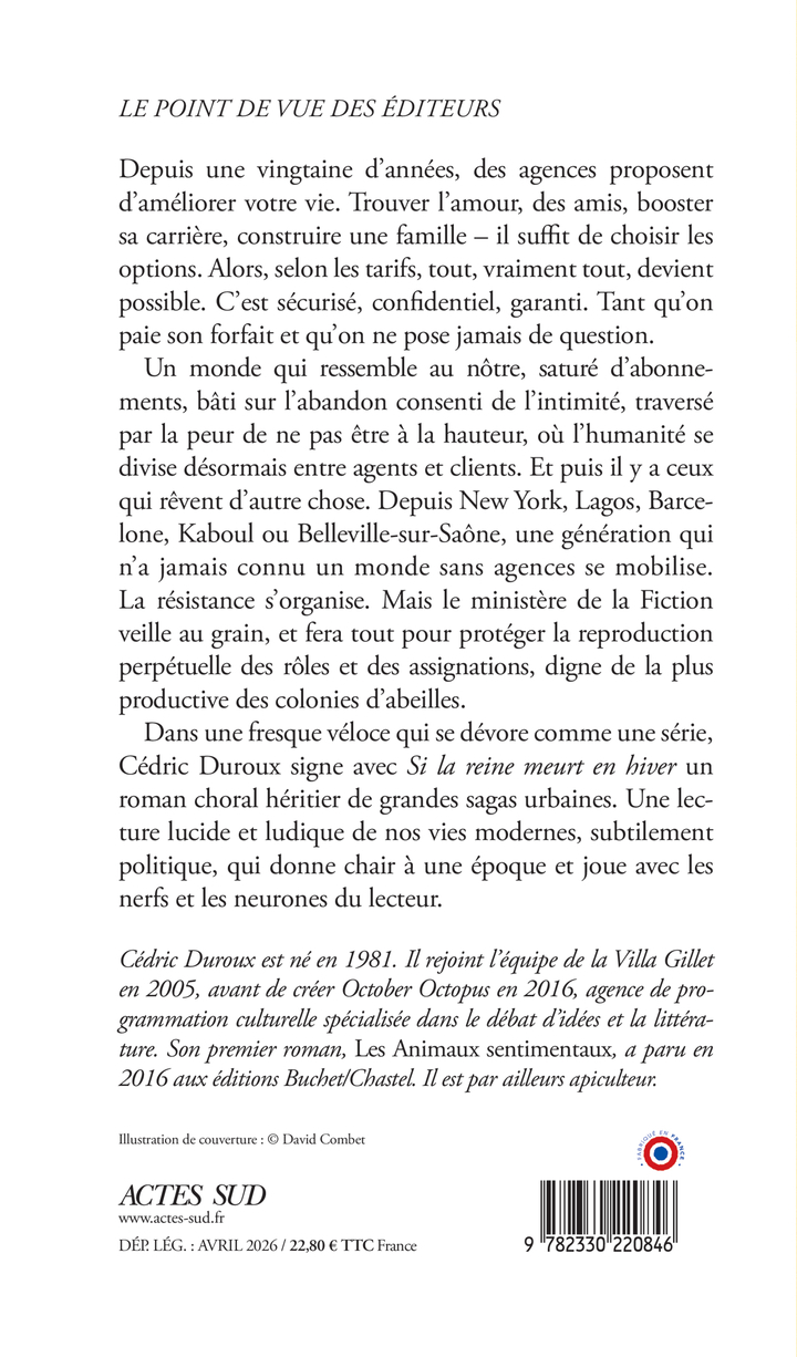 Si la reine meurt en hiver - Cédric Duroux - ACTES SUD
