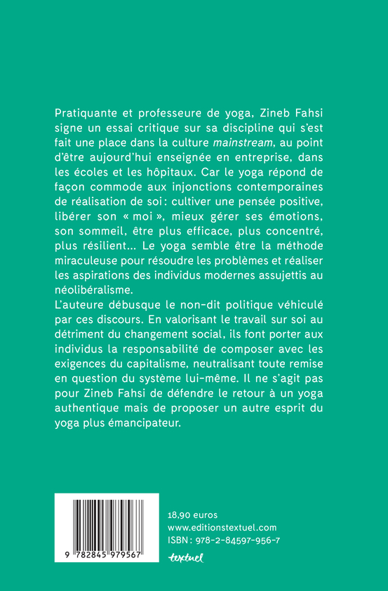 Le yoga, nouvel esprit du capitalisme - Zineb Fahsi, Manuel Cervera-marzal - TEXTUEL