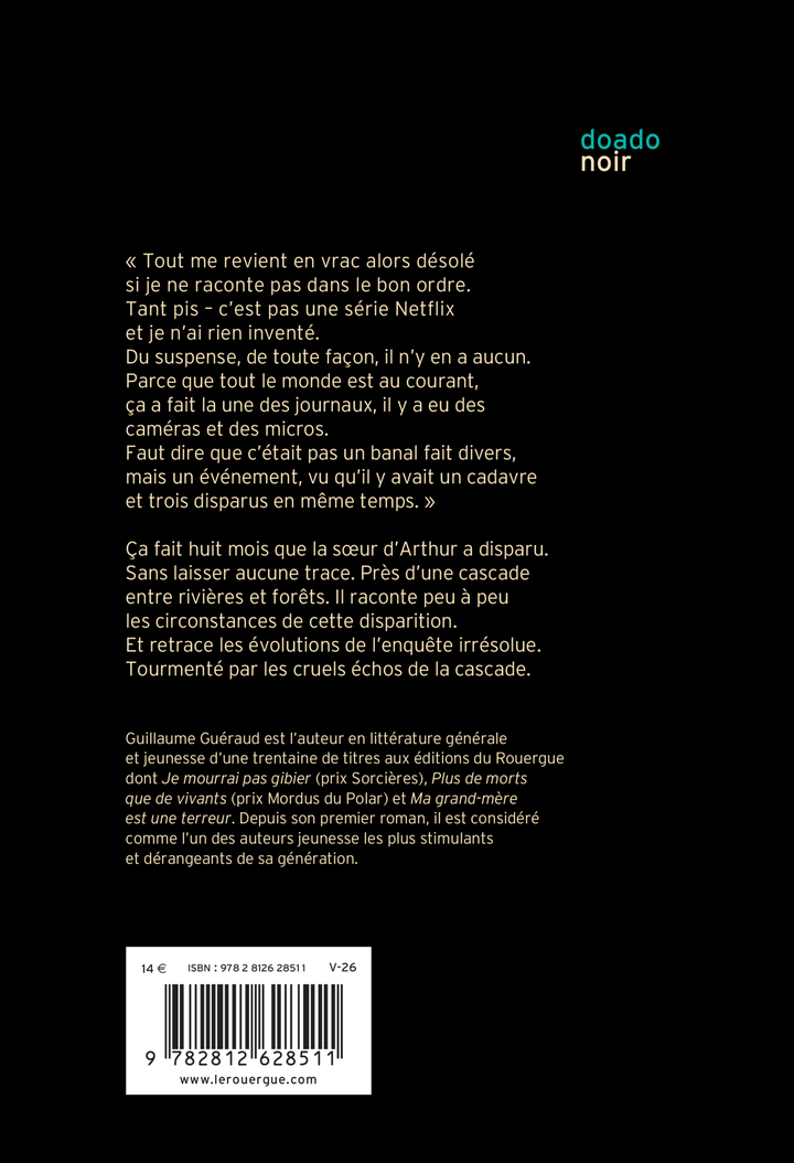 La cascade sans issue - Guillaume Guéraud - ROUERGUE