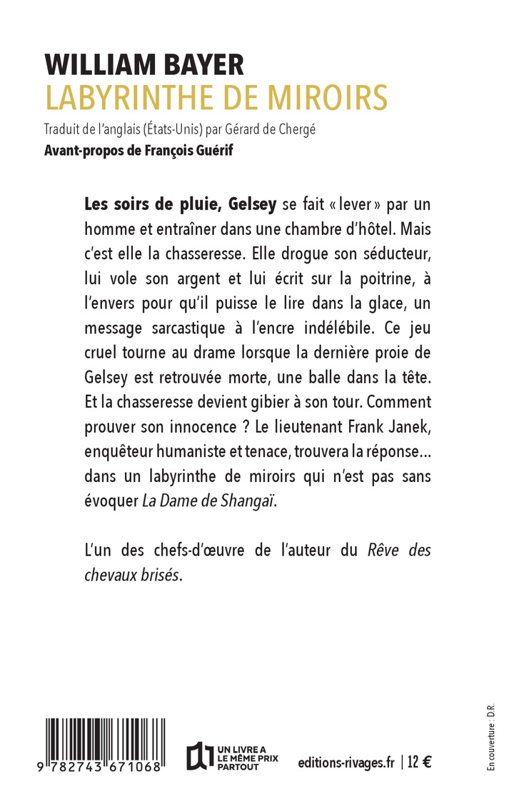 Labyrinthe de miroirs - William Bayer - RIVAGES
