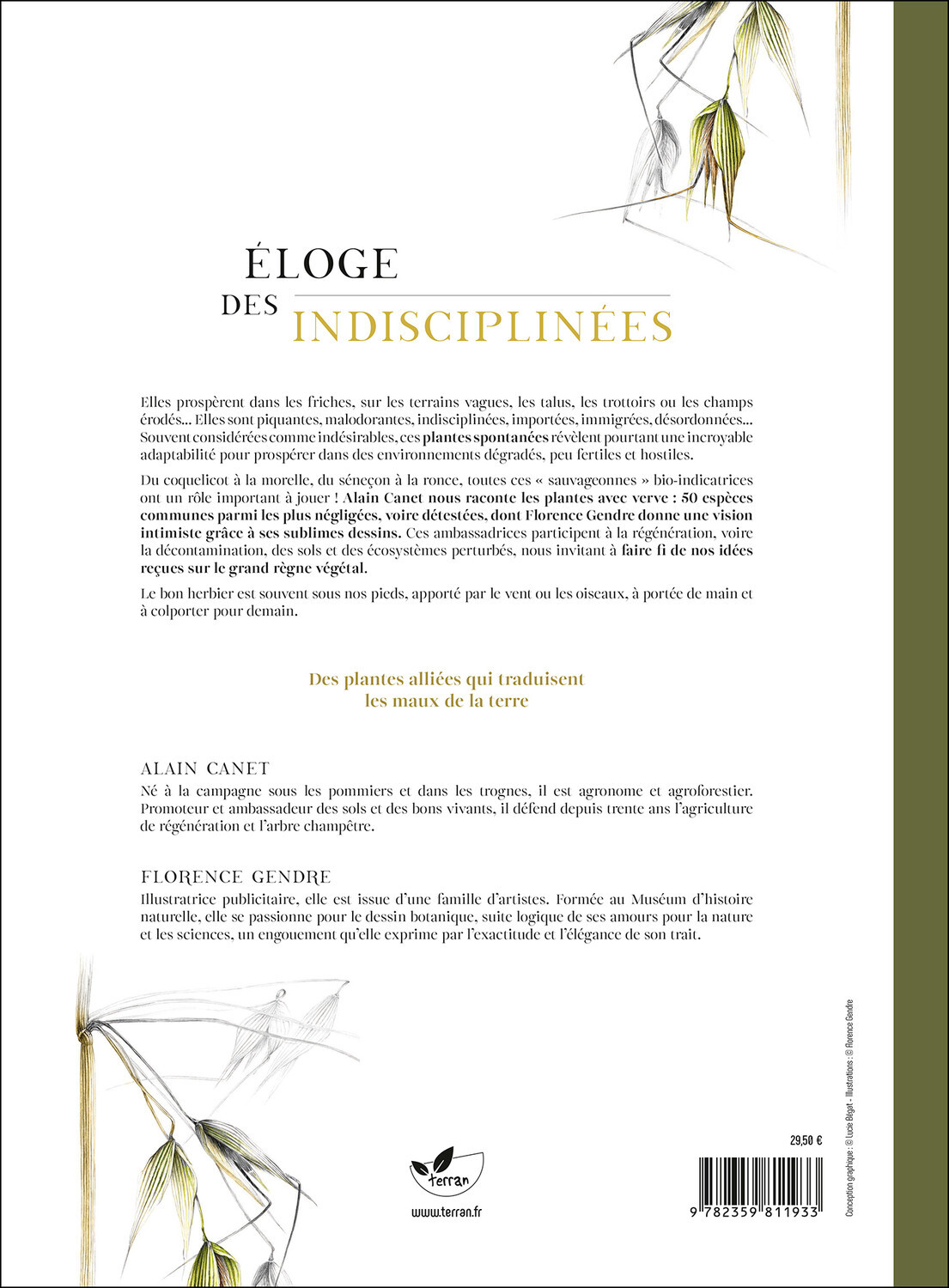 Eloge des indisciplinées - Il n’y a pas de mauvaises plantes - Alain Canet - DE TERRAN